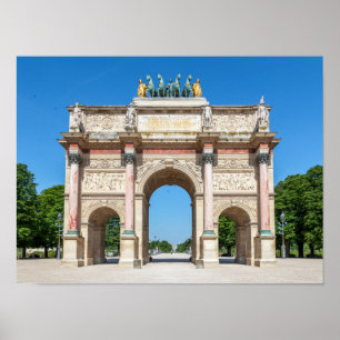 Poster Arco Carrousel de Triunfo em Paris, França