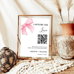 Poster Arco casamento Capturar amor Código QR foto de cas
