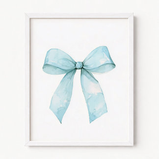 Poster Arco Coquete de Aquarela Azul Pastel