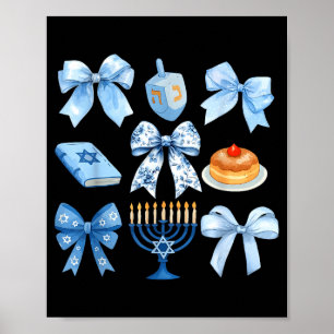 Poster Arco Coquete de Hanuka Chanuka Pijama Latke Judaic