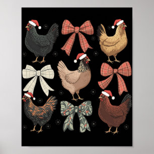 Poster Arco Coquete Galinha Engraçada Natal Fazenda Anima