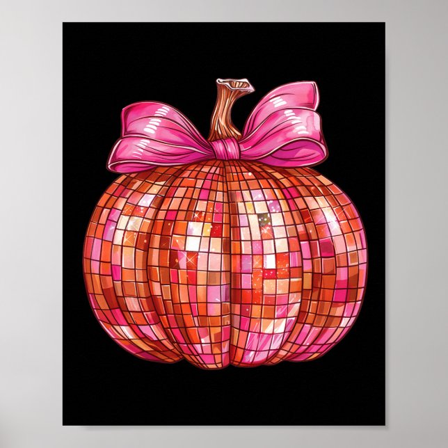 Poster Arco Coquette Disco Ball Pumpkin Cute Girly Hallow (Frente)