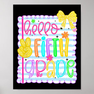 Poster Arco Coquette Girly Hello Professora De Volta
