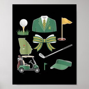 Poster Arco Coquette Mestrados Torneio De Golfe Gráfico P