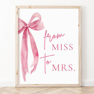Poster Arco Cor-de-Água-Esbranquiçada Cor-de-Rosa da Senh