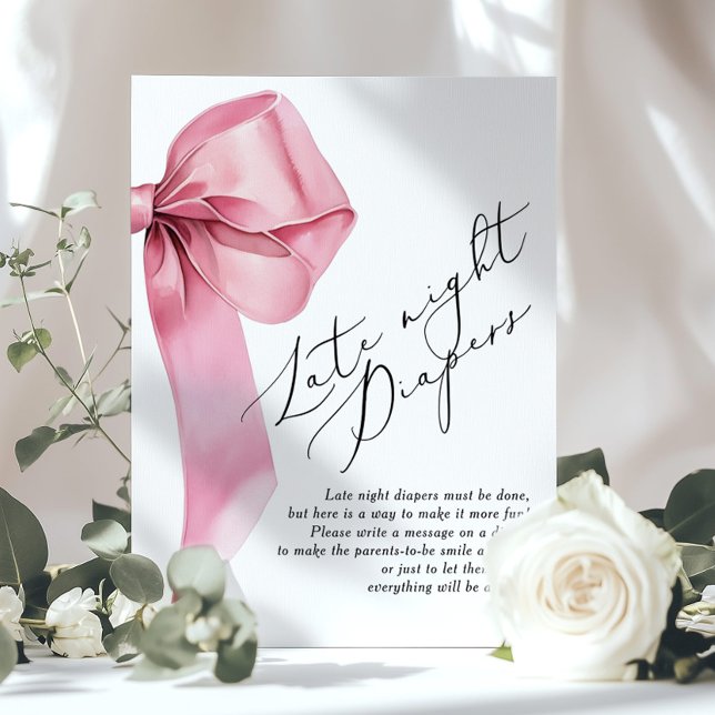 Poster Arco cor-de-rosa Atraso do jogo noturno fralda Chá (Criador carregado)
