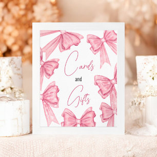 Poster Arco cor-de-rosa chá de panela de presentes