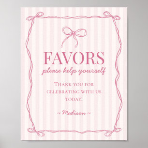 Poster Arco cor-de-rosa Favoritos do Pastel Sinal