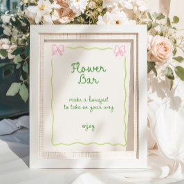 Poster Arco Cor-de-rosa Verde Quadro com Flower Bar manus