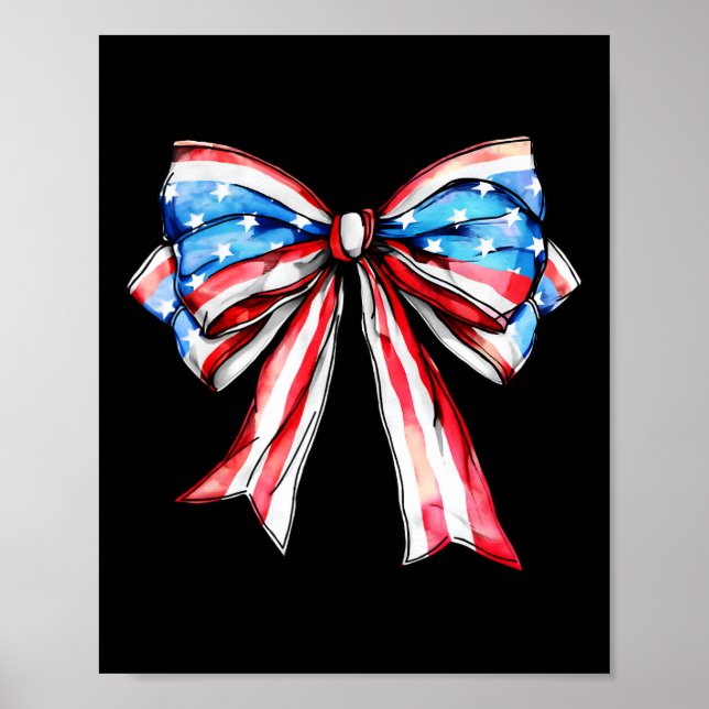 Poster Arco Da Coquette Patriotic Usa Flag Feliz 4 De Jul (Frente)