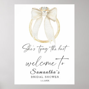 Poster Arco de Anel Ela é casando Bridal Bem-vinda