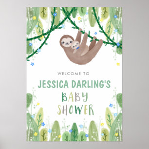Poster Arco de Bebê Lata-Chá Selva Bem-vinda
