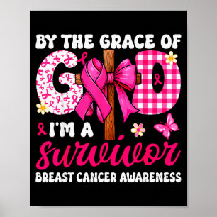 Poster Arco de câncer de mama cristão pela graça Deus sou