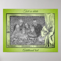 Arco de Cetim Verde Moldura Crie Sua Própria Foto 