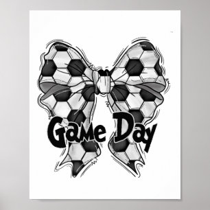 Poster Arco de Coquete Dia de Jogo de Futebol Mãe de Fute