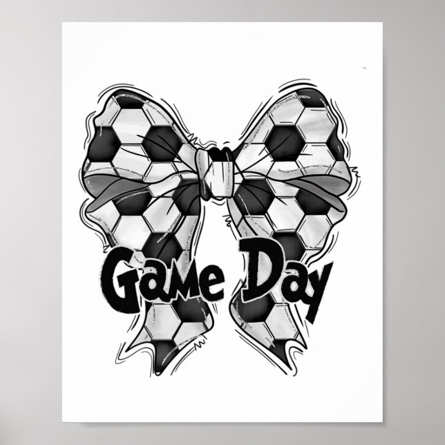 Poster Arco de Coquete Dia de Jogo de Futebol Mãe de Fute (Frente)