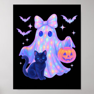 Poster Arco de coquete preto fantasma, cor-de-rosa, cor-p