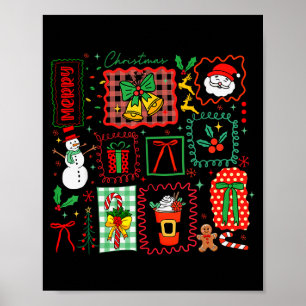 Poster Arco de Coquete Santa Natal Préppy Vintage