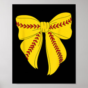 Poster Arco De Coquetes De Softball Cuta Para Mulheres Mo