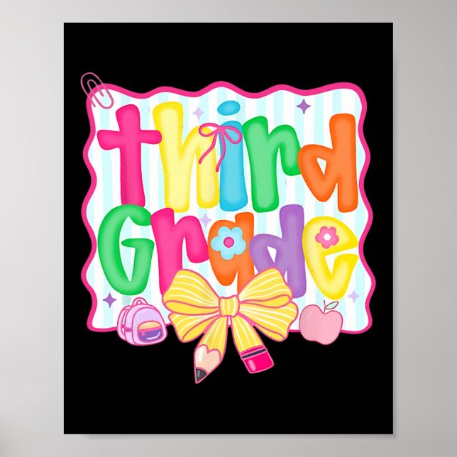 Poster Arco De Coquetes De Terceiro Grau De Volta À Escol (Frente)