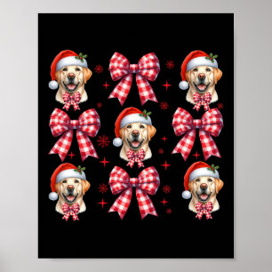 Poster Arco de coquetes de Xadrez vermelha de Labrador-Cu