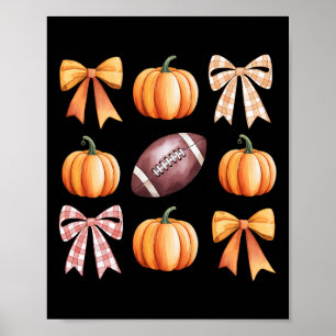 Poster Arco de Coquette Pumpkin Obrigado Americano de Fut