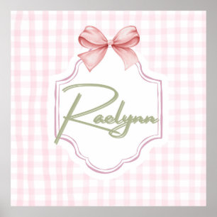 Poster Arco de Enfermeiro Raelynn Baby Girl Personalizado