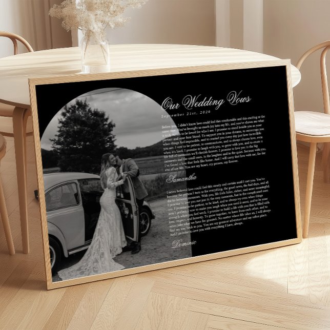 Poster Arco de Foto de Juramento de Casamento Moderno Pre (Criador carregado)