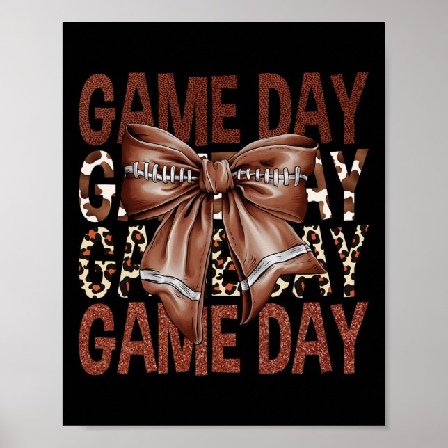 Poster Arco de futebol Leopard Mulheres Meninas (Frente)