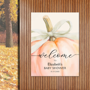 Poster Arco de Ivory Little Pumpkin Chá de fraldas Bem-vi