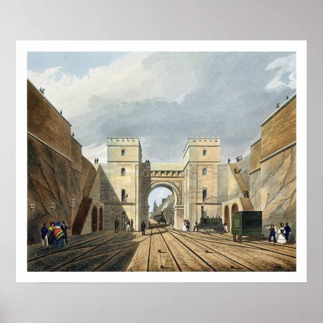 Póster Arco de Mata, Olhando do túnel, placa 10 fr (Frente)