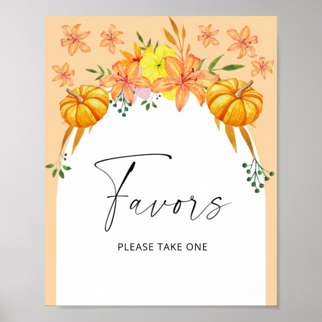 Poster Arco de outono - lembrancinhas de casamento, por f (Frente)