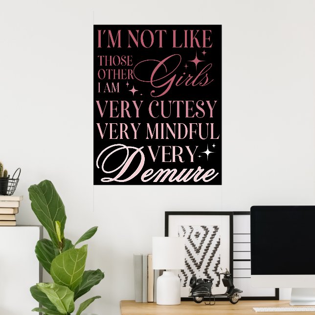 Poster Arco de Parede Feminino Fofo (Escritório em casa)