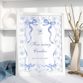 Poster Arco De Urso De Teddy Toile Adivinha Quantas Canet