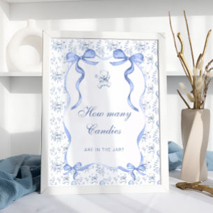 Poster Arco De Urso De Teddy Toile Adivinha Quantas Canet