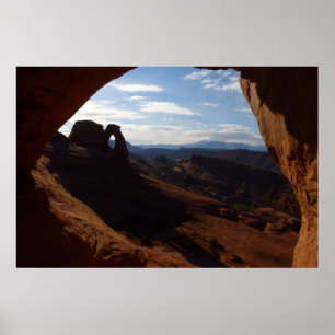 Póster Arco delicado através da janela da rocha em arcos