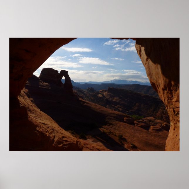Póster Arco Delicado através da Janela de Rocha em Arches (Frente)