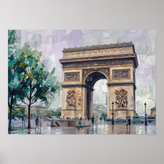 Poster Arco do Triunfo, Paris, França