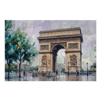 Póster Arco do Triunfo, Paris, França