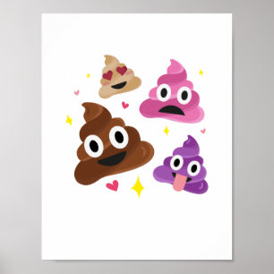 Poster Arco engraçado bonito Cutie Poo do rosa de Emoji 