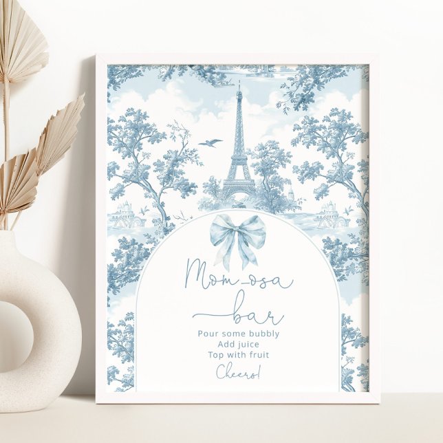 Poster Arco francês Toile de Jouy bar Momosa (Criador carregado)