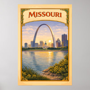 Poster Arco Gateway Missouri Vintage