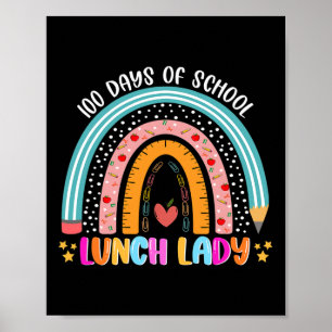 Poster Arco-Íris 100 Dias De Almoço Escolar Lady Lover 10