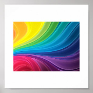 Póster Arco-íris abstrato