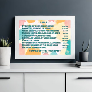 Poster Arco-Íris Afirmações Bíblicas w_Escritura 4