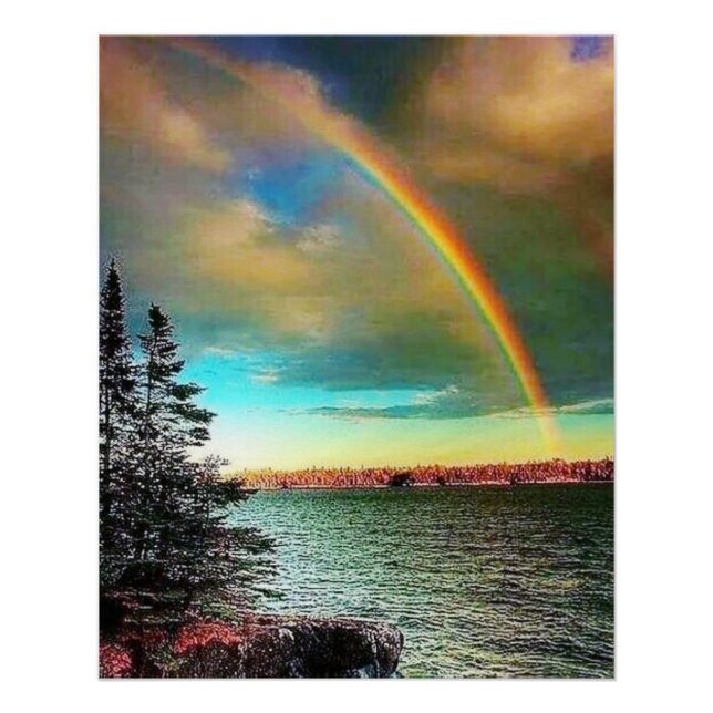 Póster arco-íris celeste (Frente)