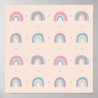Poster Arco-Íris Colorido Pastel nº 6
