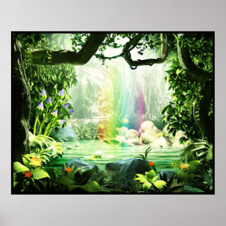 Póster Arco-íris da selva