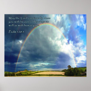 Póster Arco-Íris De Cheio Psalm 128:5