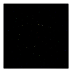 Póster Arco-íris de Estrelas do Céu Negro